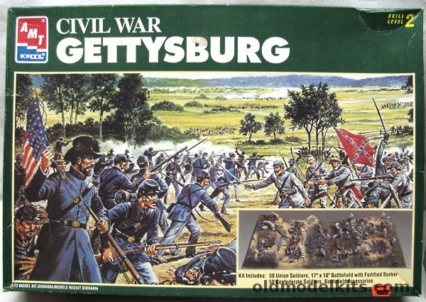 AMT 1/72 Civil War Gettysburg Diorama, 8265 plastic model kit